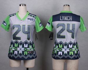 Women Nike Seattle Seahawks #24 marshawn lynch jerseys(Style Noble Fashion)