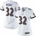 Womens Nike Baltimore Ravens #32 Eric Weddle Limited White NFL Jersey