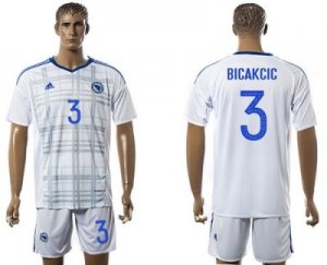 Bosnia Herzegovina #3 Bicakcic Away Soccer Country Jersey