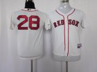 Kids mlb Boston Red Sox #28 Gonzalez White[Cool Base]