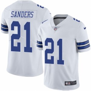 Mens Nike Dallas Cowboys #21 Deion Sanders Vapor Untouchable Limited White NFL Jersey