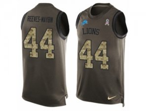 Mens Nike Detroit Lions #44 Jalen Reeves-Maybin Limited Green Salute to Service Tank Top NFL Jersey