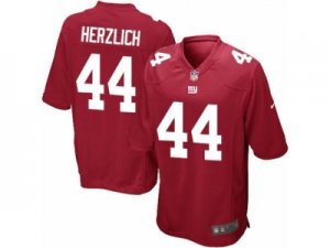 Mens Nike New York Giants #44 Mark Herzlich Game Red Alternate NFL Jersey