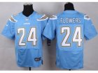 Nike San Diego Chrgers #24 Brandon Flowers Electric Blue Alternate Men Stitched Jerseys(Elite)