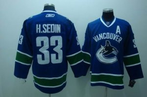 nhl vancouver canucks #33 h.sedin blue