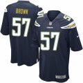 Mens Nike San Diego Chargers #57 Jatavis Brown Game Navy Blue Team Color NFL Jersey