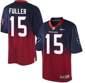 Men Nike Houston Texans #15 Will Fuller Navy Blue Red Men Stitched NFL Elite Fadeaway Fashion Jersey