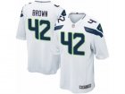 Mens Nike Seattle Seahawks #42 Arthur Brown Game White NFL Jersey