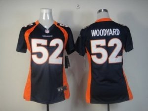 Nike Women Denver Broncos #52 Wesley Woodyard Blue Jerseys