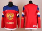 nhl team Russian blank 2014 olympic red