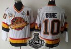 nhl vancouver canucks #10 bure m&n white[2011 stanley cup]