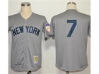 MLB Jerseys New York Yankees #7 Mickey Mantle Grey 1951[cool base]