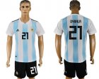 Argentina 21 DYBALA Home 2018 FIFA World Cup Soccer Jersey