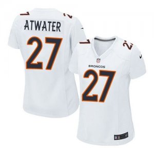 Women Nike Denver Broncos #27 Steve Atwater White Stitched NFL Game Event Jersey