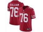 Mens Nike San Francisco 49ers #76 Garry Gilliam Vapor Untouchable Limited Red Team Color NFL Jersey