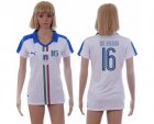 Womens Italy #16 De Rossi Away Soccer Country Jersey