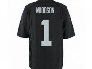 Nike NFL Oakland Raiders #1 Charles Woodson White Jerseys(Game)