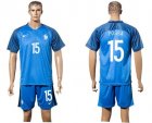 France #15 Pogba Home Soccer Country Jersey