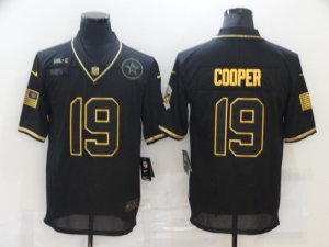 Nike Cowboys #19 Amari Cooper Black Gold 2020 Salute To Service Limited Jersey