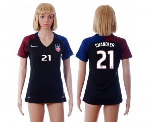 Womens USA #21 Chandler Away Soccer Country Jersey