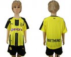 Dortmund Blank Home Kid Soccer Club Jersey