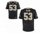Mens Nike New Orleans Saints #53 A.J. Klein Elite Black Team Color NFL Jersey