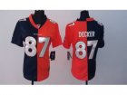 Nike Women Denver Broncos #87 Eric Decker orange-blue jerseys[Elite split]