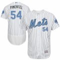 Men's Majestic New York Mets #54 Stolmy Pimentel Authentic White 2016 Father's Day Fashion Flex Base MLB Jersey