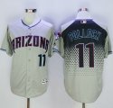 Arizona Diamondbacks #11 A. J. Pollock Gray-Capri New Cool Base Stitched Baseball Jersey