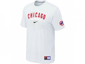 Chicago Cubs White Nike Short Sleeve Practice T-Shirt