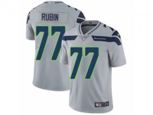 Mens Nike Seattle Seahawks #77 Ahtyba Rubin Vapor Untouchable Limited Grey Alternate NFL Jersey