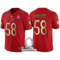 Men Denver Broncos #58 Von Miller AFC 2017 Pro Bowl Red Gold Limited Jersey