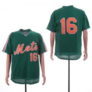 Mets #16 Dwight Gooden Green Mesh Throwback Jersey