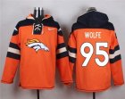 Nike Denver Broncos #95 Derek Wolfe Orange Player Pullover Hoodie