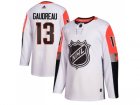 Men Adidas Calgary Flames #13 Johnny Gaudreau White 2018 All-Star Pacific Division Authentic Stitched NHL Jersey