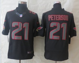 Nike Arizona Cardicals #21 Peterson Black Jerseys(Impact Limited)