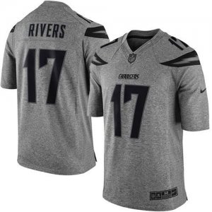 Nike San Diego Chargers #17 Philip Rivers Gray Men\'s Stitched NFL Limited Gridiron Gray Jersey