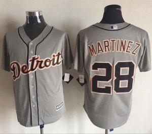 Detroit Tigers #28 J. D. Martinez Grey New Cool Base Stitched Baseball Jersey