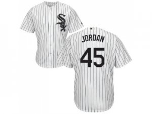 Youth Chicago White Sox #45 Michael Jordan White(Black Strip) Home Cool Base Stitched MLB Jersey