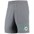 Miami Dolphins Concepts Sport Tactic Lounge Shorts Heathered Gray
