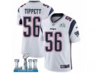 Youth Nike New England Patriots #56 Andre Tippett White Vapor Untouchable Limited Player Super Bowl LII NFL Jersey