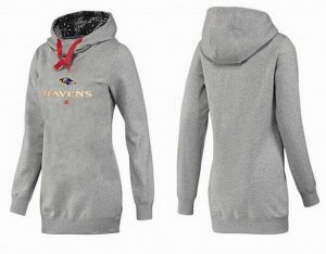 Women Baltimore Ravens Logo Pullover Hoodie-052