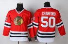 youth nhl chicago blackhawks #50 CRAWFORD red