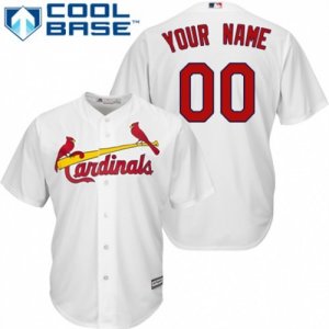Youth Majestic St. Louis Cardinals Customized Replica White Home Cool Base MLB Jersey