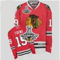 nhl jerseys chicago blackhawks #19 janathan toews red[2013 Stanley cup champions]