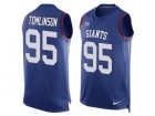 Mens Nike New York Giants #95 Dalvin Tomlinson Limited Royal Blue Player Name & Number Tank Top NFL Jersey