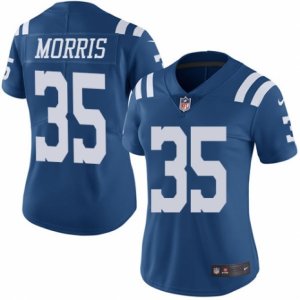 Women\'s Nike Indianapolis Colts #35 Darryl Morris Limited Royal Blue Rush NFL Jersey