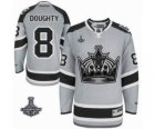 nhl jerseys los angeles kings #8 doughty grey[stadium][2014 Stanley cup champions]