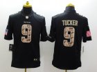 Nike Baltimore Ravens #9 Tucker black Salute to Service Jerseys(Limited)