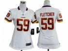 Nike Women NFL Washington Redskins #59 London Fletcher White Jerseys